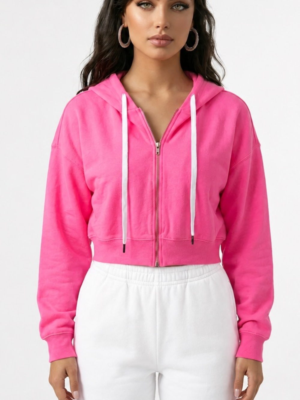Soul by SoulCycle hot pink bike exclusive hoodie oversized cropped size‎ medium